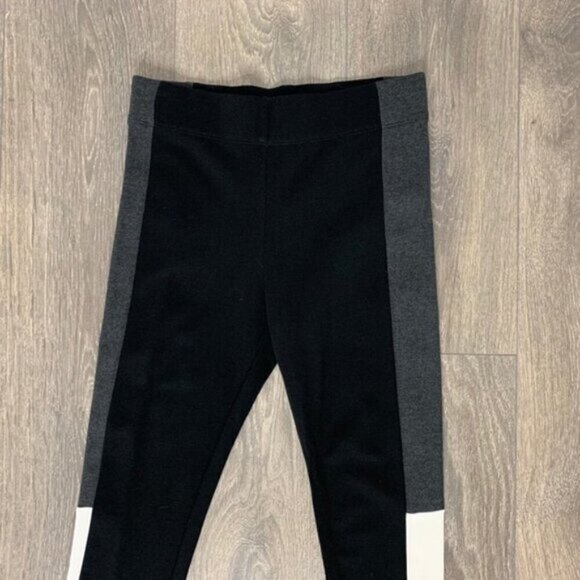 Aritzia Babaton Neil Leggings Stripes Pants Ponte Black Skinny Leg High Waist - Picture 6 of 14